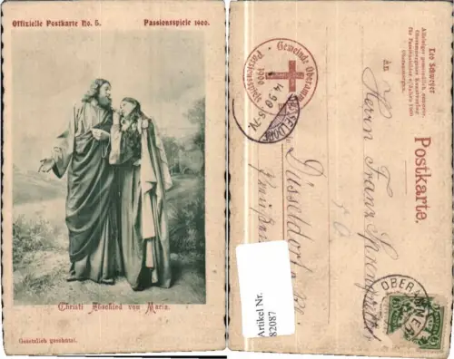 82087,Passionsspiele 1900 Oberammergau Jesus maria