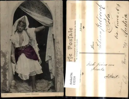 132539,Volkstypen Femme Mauresque Mauretanien Arabische Frau Tracht
