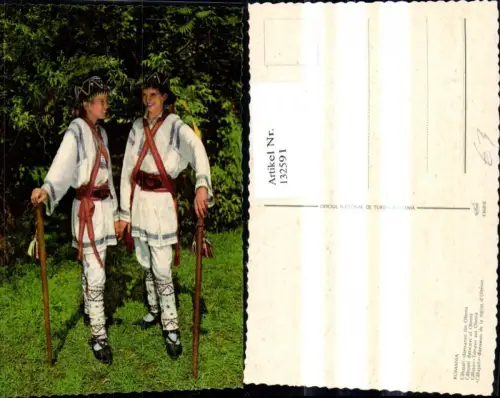 132591,Tracht Volkstracht Calusari Tänzer aus Oltenia Rumänien