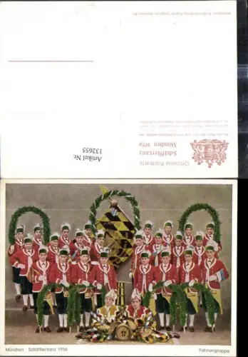 132655,Tracht München Schäfflertanz 1956 Fahnengruppe pub August Lengauer