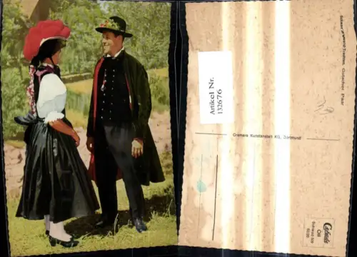 132676,Tracht Schwarzwald Trachten Gutacher Paar
