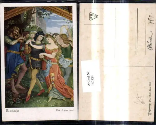 140834,Künstler Ak Jos. Aigner Tannhäuser Märchen Sagen
