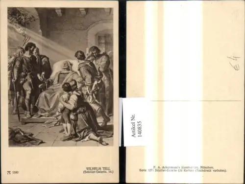 140835,Künstler Ak Wilhelm Tell Märchen Sagen pub F. A. Ackermann 127