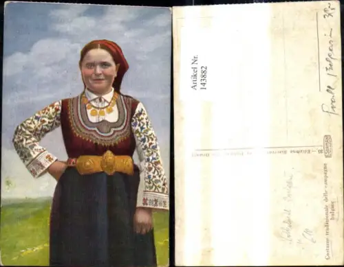 143882,Frau Tracht Volkstracht Bulgarien Costume tradizionale delle campagne bulgare