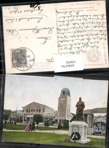 159470,Gewerbe Industrie Zwickau Ausstellung 1906 So Stempel Amtliche Karte 27