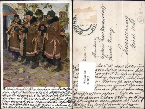 160823,Hudci Uprka Polnische Typen Trachten Tracht Zigeuner Kapelle