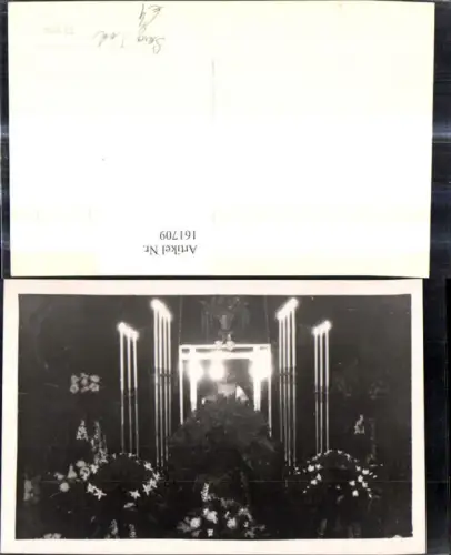 161709,Foto Ak Tod Sarg Blumenkränze Kerzenlicht