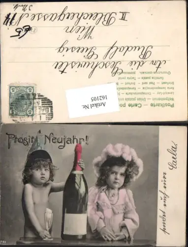 162105,Neujahr Sekt Sektflasche Kinder