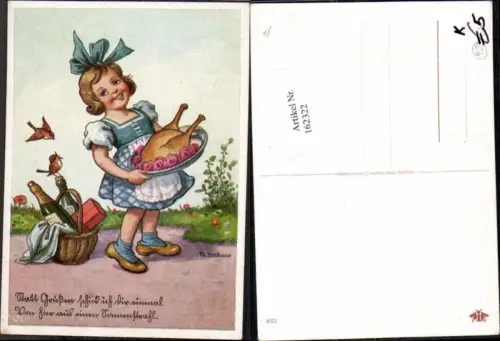 162322,Kinder Fr. Bertram Mädchen Sekt Sektflasche Huhn