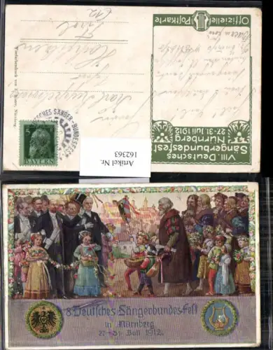 162363,Deutsches Sängerbundfest Nürnberg 1912 sign. Durst