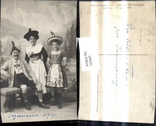 163847,Tracht Volkstracht Familie Tegernsee Bayern