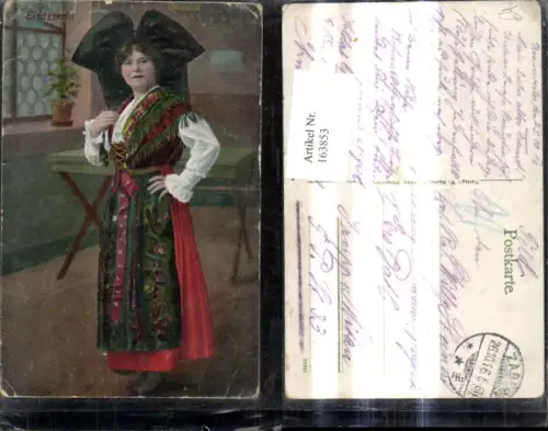 163853,Tracht Elsässerin Elsass Volkstracht