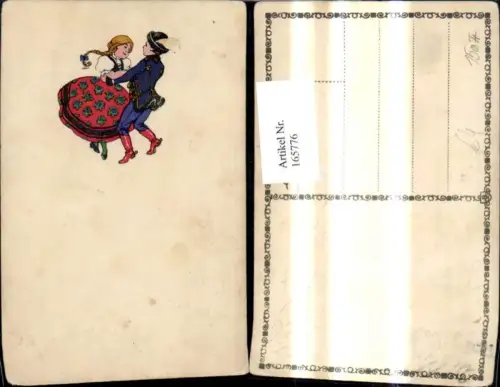 165776,Künstler Ak Kinder i. Tracht Tanzen Tanz