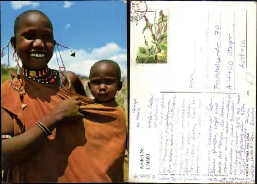 174600,Volkstypen African Mother and Child Afrikanische Mutter m. Kind
