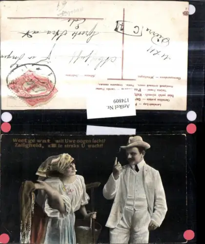 174809,Tracht Frau Mann Wasserträgerin Niederlande