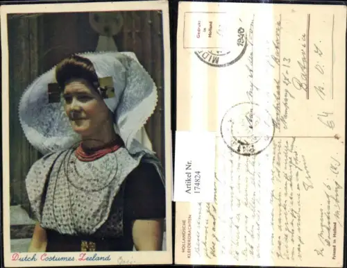 174824,Tracht Frau Dutch Costumes Zeeland Niederlande