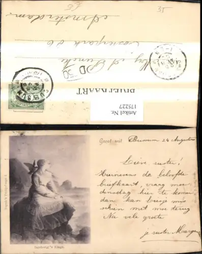 175227,Künstler Ak Ingeborgs Klage Mädchen Frau m. Vogel Märchen Sagen