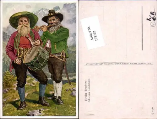 178262,Künstler AK Paula Hornsteiner Tiefenthaler Schwaz Schwazer Landsturm