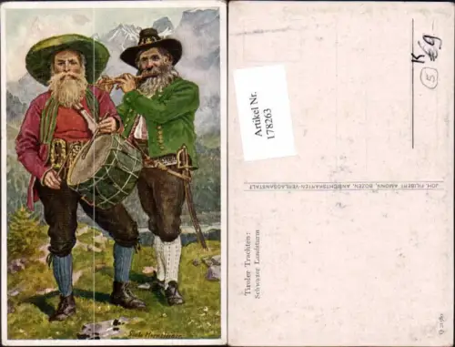 178263,Künstler AK Paula Hornsteiner Tiefenthaler Schwaz Schwazer Landsturm