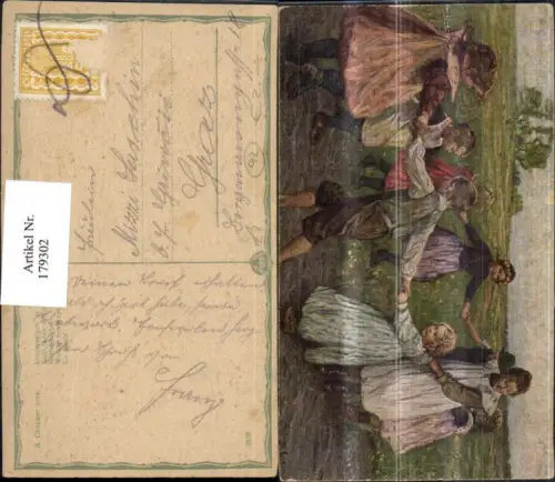 179302,Künstler Ak B. Genzmer Kinder Kinderreigen Tanz