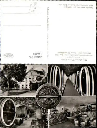 186781,Mehrbild Ak Mayschosser Winzerverein Weinfässer Weinkeller Schank Wein