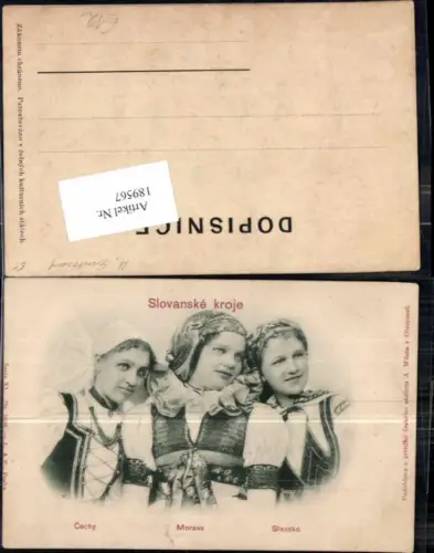 189567,Relief Präge AK Slovanske kroje Typen Slownien Tracht Trachten Cechy Morava Slezsko