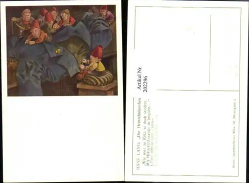 202296,Künstler AK Hans Lang Die Heinzelmännchen b. Schneidern Märchen