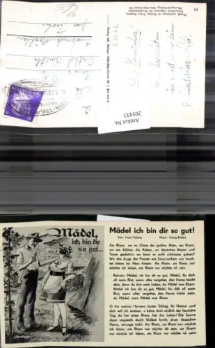 205433,Künstler AK H. Schamburger „Mädel ich bin dir so gut“ Weinrebe Wein Weinglas Text Bahnpost Zug 1283