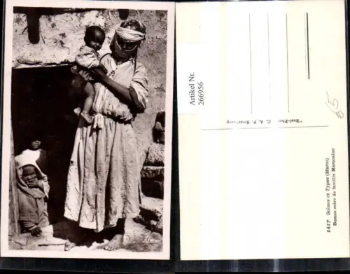 266956,Volkstypen Scenes et Types Maroc Marocaine Marokko Frau m. Kinder