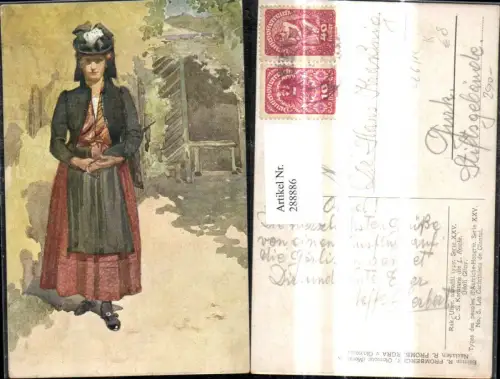 288886,Künstler Ak L. Resche Types des peuples d Autriche Hongrie Les Carinthiens de Glantal Frau i. Tracht