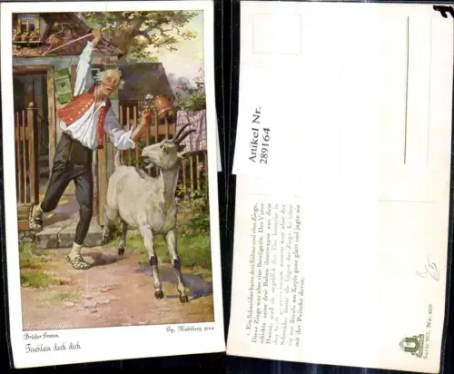 289164,Künstler Ak Georg Mühlberg Brüder Grimm Tischlein deck dich Märchen Esel