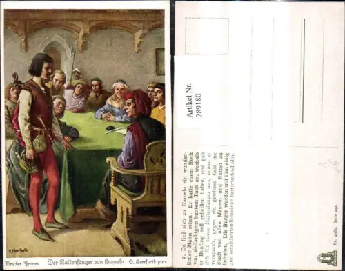 289180,Künstler Ak O. Herrfurth Brüder Grimm Der Rattenfänger von Hameln Märchen
