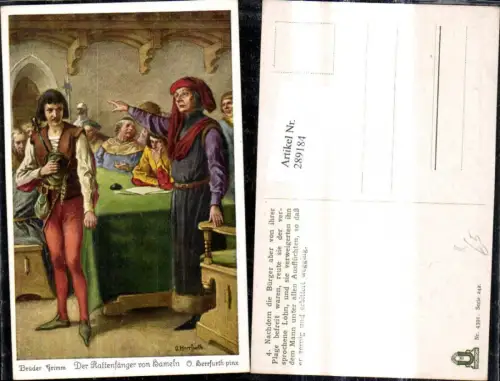 289184,Künstler Ak O. Herrfurth Brüder Grimm Der Rattenfänger von Hameln Märchen