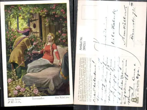 289211,Künstler Ak Otto Kubel Brüder Grimm Dornröschen Märchen