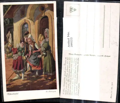 289222,Künstler Ak Otto Kubel Brüder Grimm Aschenbrödel Märchen Schuh