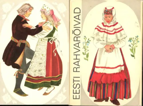 289489,Sammelmappe 7 Ak Eesti Rahvaroivad Estonian National Costumes Tracht Estland