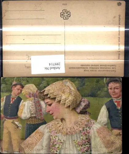 289714,Künstler Ak T. Kroj Nationaltracht Tschechien Tracht