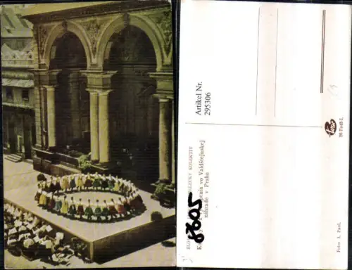 295306,Prag Praha Karicky z vystupenia vo Valdstejnskej zahrade v Prahe Tanzaufführung Orchester
