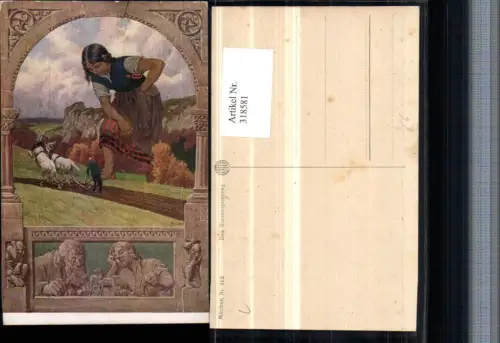 318581,Künstler AK Paul Hey Das Riesenspielzeug Riese Bauer Märchen 312
