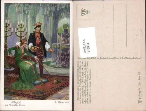 319934,Künstler Ak F. Elsner Rübezahl u. Prinzessin Emma Märchen