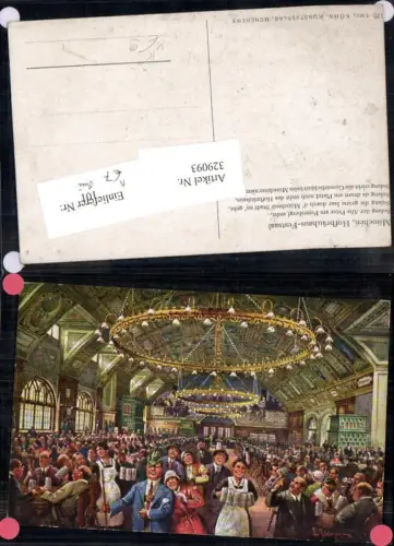 329093,Künstler Ak E. Schlemo München Hofbräuhaus Festsaal Bier