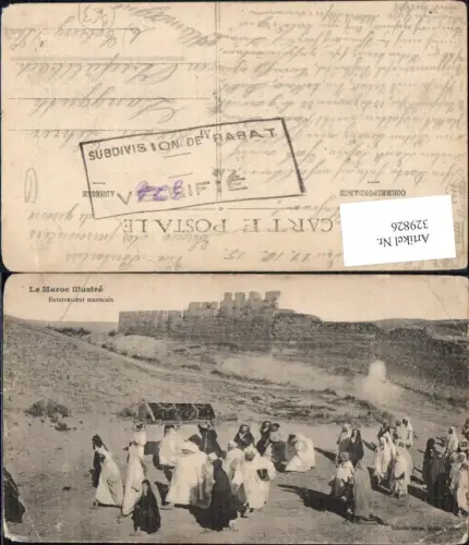 329826,Le Maroc illlustrie Enterrement marocain Marokko Sarg Begräbnis Tod Volkstypen