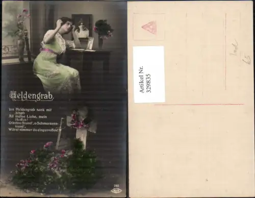 329835,Fotomontage Tod Frau Brief Heldengrab Text Lesen Grab Schwert