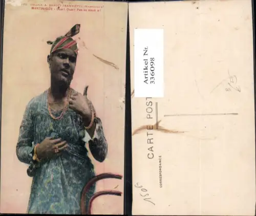 336098,Volkstypen Martinique Quai Quai Pas au soue a Frau Tracht Kopftuch