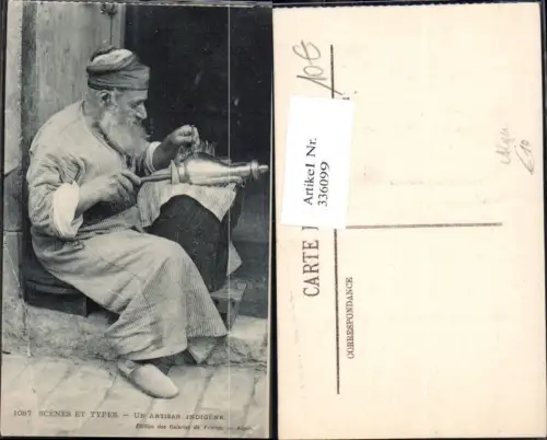 336099,Volkstypen Alger Algerien Handwerker m. Hammer Graveur