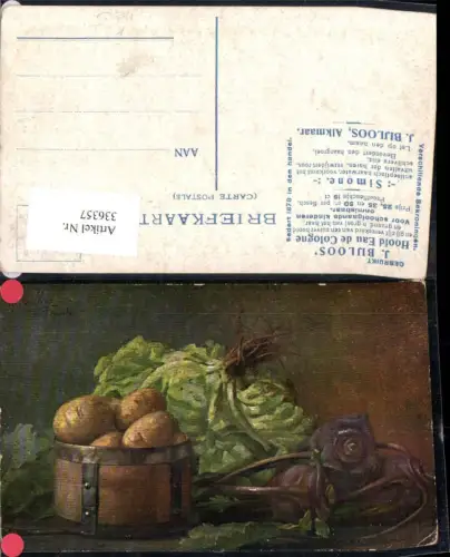 336357,Künstler Ak M. Billing Stillleben Topf m. Kartoffeln Kopfsalat Rote Rüben