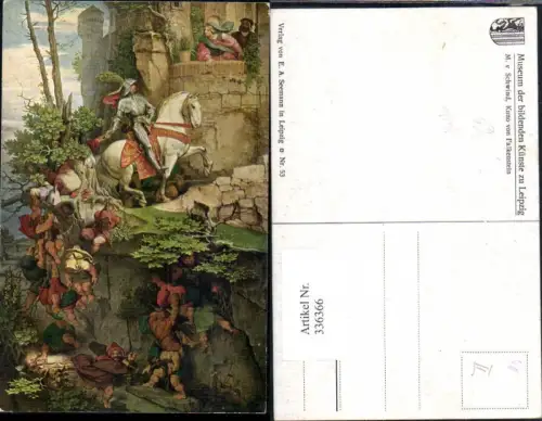 336366,Künstler Ak M. v. Schwind Kuno von Falkenstein Ritter Märchen Sagen