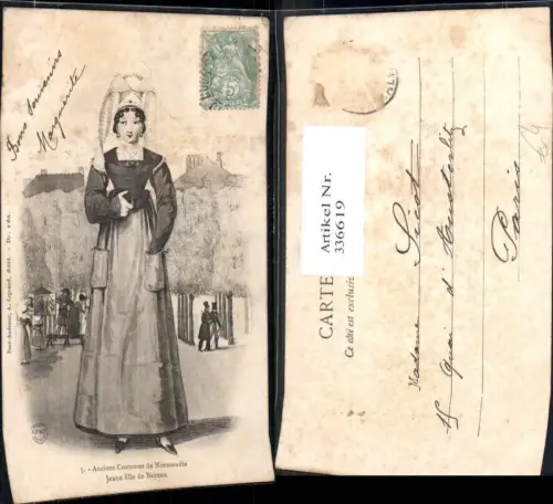 336619,Künstler Ak Tracht Anciens Costumes de Normandie Jeune fille de Bayeux Frau Kopfschmuck
