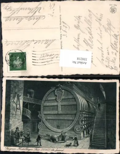 338218,Künstler Ak Wein Das große Heidelberger Fass pub Edmund v. König Heidelberg