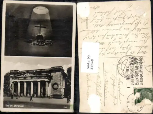 339868,Mehrbild Ak Tod Berlin Ehrendenkmal Kreuz Kränze